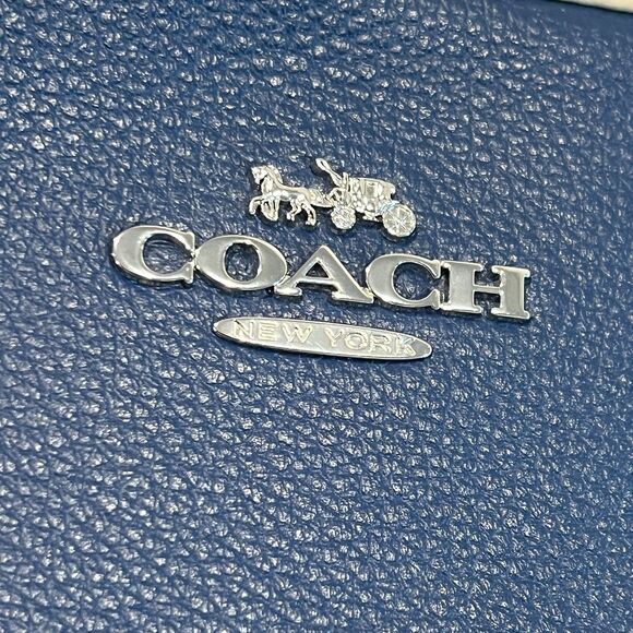 COACH Mini Jamie Camera Bag In Leather Sport Deep Light Blue - Picture 11 of 11
